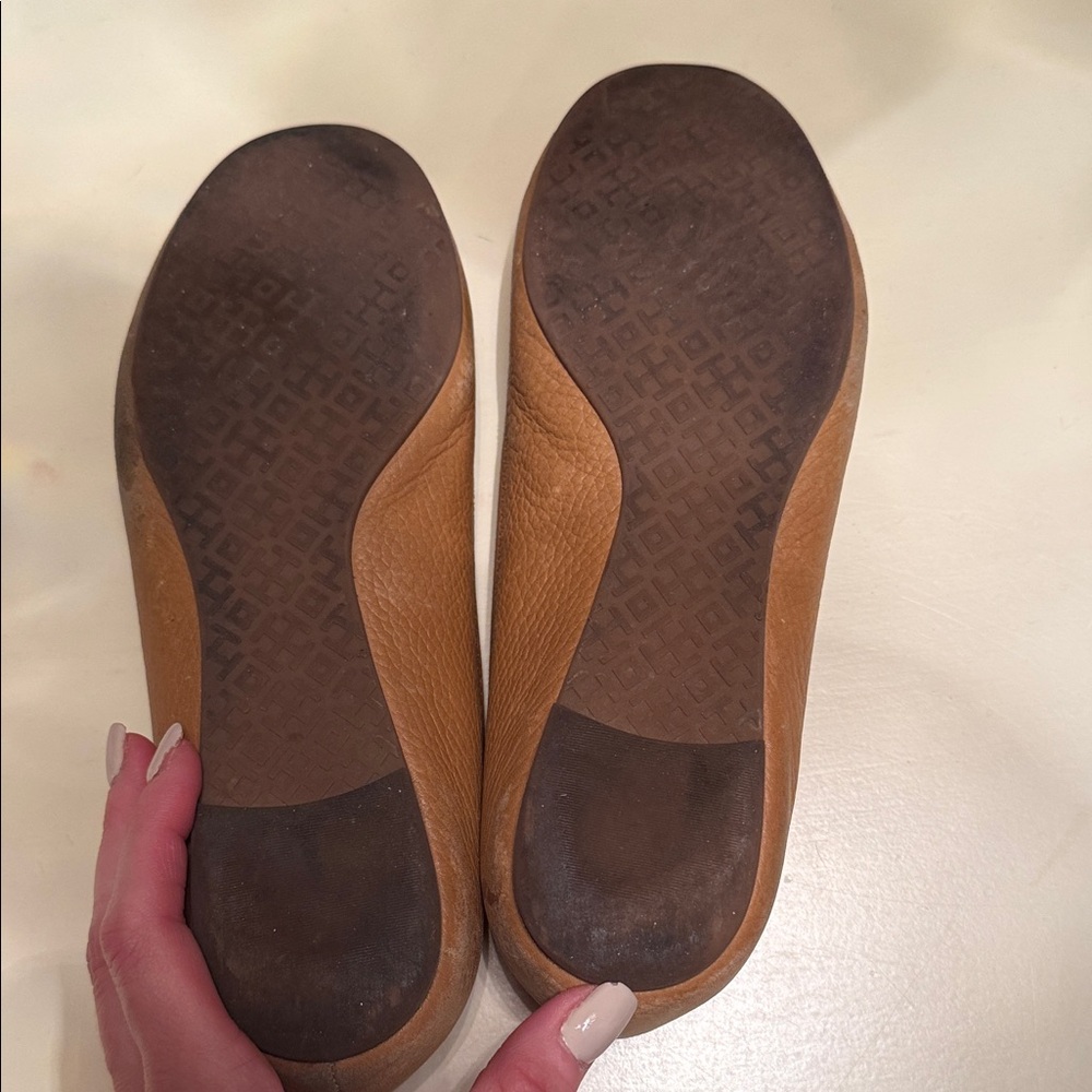 Tory Burch Brown Leather Ballet Flats - Picture 7 of 13
